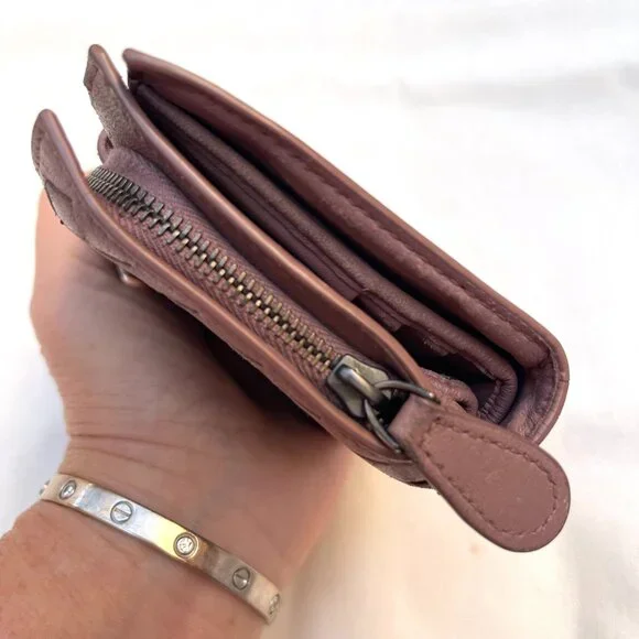 Bottega Veneta Intrecciato Weave Napa Leather Compact French Flap Wallet - Picture 12 of 12